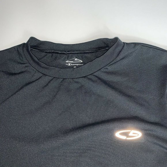 Champion C9 Boys Fitted Compression Shirt Size S Black Athletic Short Sleeve - Picture 2 of 3